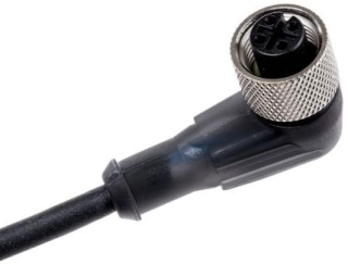 Konektors ar kabeli, M12, 4-PIN, leņķiskais, mamma, kabelis 2m, IP65/IP67/IP69K, XZCP1241L2 Telemecanique