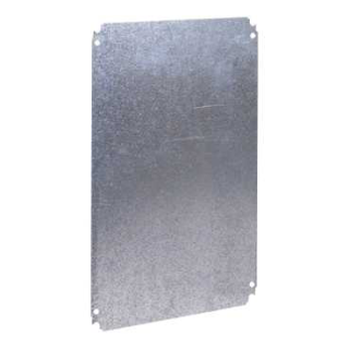 Plain mounting plate H600xW600mm made of galvanised sheet steel main