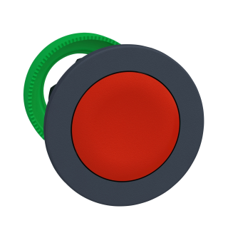 Flush mounted push button head, Harmony XB5, plastic, red, 30mm, spring return, unmarked main