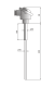 Termopāris ar galvu K tipa, 10 x 500mm, B vai NA, -40….1200°C, TP-811, TP-811-1-500-T Czaki alt_view_2