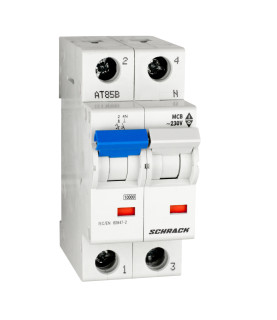 Automātslēdzis (MCB) C, 10A, 1+N, 25kA, Schrack Teknik, BM117610-- main
