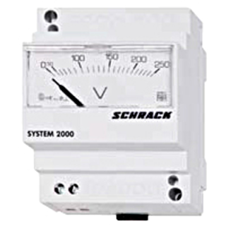 Modular analogue voltmeter 500VDC MG059500 Schrack Technik main