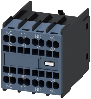 Auxiliary switch 2 NO+2 NC, current paths: 1 NO, 1 NC, 1 NC, 1 NO, 3RH2911-2XA22-0MA0, Siemens main