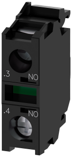 Contact module with 1 contact element, 1 NO, gold-plated contacts, screw term..., 3SU1400-1AA10-1LA0, Siemens main