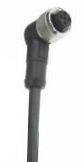 Konektors ar kabeli, M12, 3-PIN, leņķiskais, mamma, kabelis 10m, IP65/IP67/IP69K, LED, XZCP1340L10 Telemecanique main