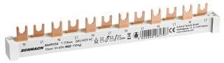 Busbar 2-pole, 6xMCB N+1, 12MW, BSA90154 Schrack Technik
