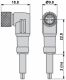 Pre wired connectors XZ, elbowed female, M8, 4 pins, cable PUR 2 m, XZCP1041L2 alt_view_3