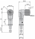 Konektors ar kabeli, M12, 4-PIN, leņķiskais, mamma, kabelis 2m, IP65/IP67/IP69K, XZCP1241L2 Telemecanique alt_view_3