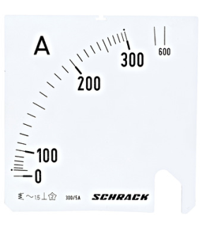 Scale Plate, 96x96mm, 300/600/5A AC main