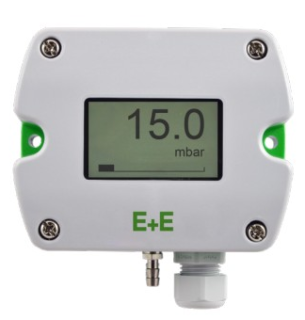 EE600-HV54A7D2AF8SAL0SAH1000 Differential Pressure Sensor, Measuring range: ±1 000 Pa (±4 inch WC, ±10 mbar, ±1 kPa), Analogue (voltage and current output), Display with backlight, Additional function: Auto-zero. Output 1 scaling low: 0, high: 1000 main
