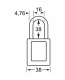 S31KARED | Zenex Padlock - Keyed Alike - Key retaining alt_view_2