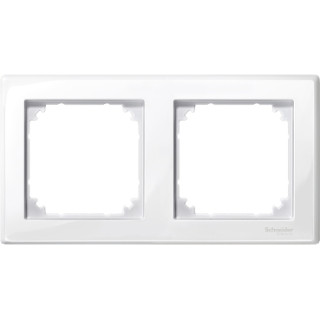 Cover frame, Merten M-Smart, 2 gangs, polar white main