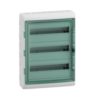 Sadalne virsapmetuma 3 rindas, caurspīdīgas durvis, IP65, 13986 Schneider Electric
