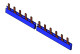 Busbar 1-pole, N+1/1MW RCBO, 10mmý, 1m, blue, for AI, BS990072--, Schrack Technik main