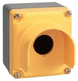 Empty enclosure control station, Harmony 9001K, Harmony 9001SK, aluminium, yellow, 1 cut out, 30mm main
