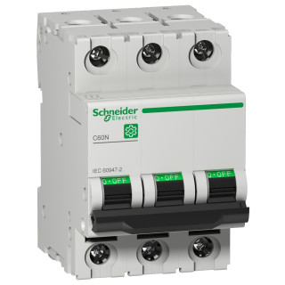 Automātslēdzis Multi9 C60N 3P C 25A 10kA 415V MCB, Schneider Electric, M9F11325 main