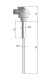 Термопара с головой K типа, 15 x 500mm, B vai NA, -40….1200°C, TP-811 Czaki alt_view_2