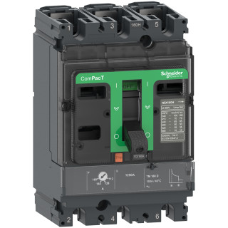 Circuit breaker, ComPacT NSX100N, 50kA/415VAC, 3 poles, TMD trip unit 63A main