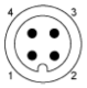 Konektors 4 PIN, paps taisnais, 4A, 125V, 3…6mm, M12, IP67, XZCC12MDM40B Telemecanique alt_view_3