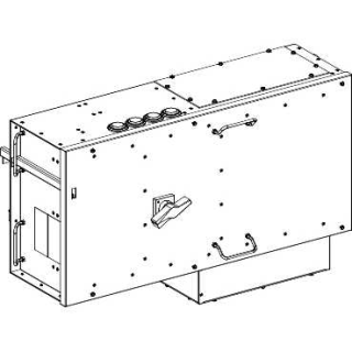 Bolted tap-off unit, Canalis KT, with ComPact NS800/NS1000 circuit breaker, 800A/1000A, 3L+N+PE, white RAL9001 main