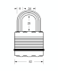 M5EURDCC | 50mm - Octagonal shackle, diam. 9mm - 4 Pin tumbler cylinder alt_view_2