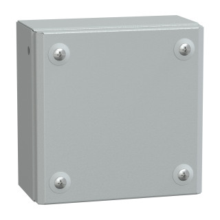 Metāla industriālās kastes vienkāršas durvis H150xW150xD80 IP66 IK10 RAL 7035 main