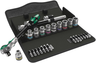 8100 SC 6 Zyklop Speed Ratchet Set, 1/2" drive, metric, 28 pieces, 05004076001 Wera main