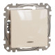 Push-Button, Sedna Design & Elements, 2-way, 10A, with blue locator, beige main