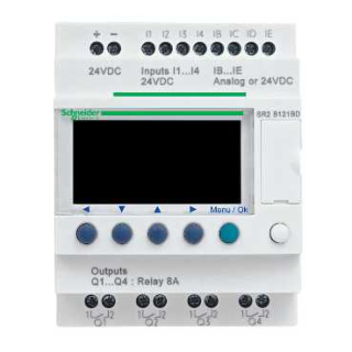 compact discovery packs, Zelio Logic SR2 SR3, smart relay discovery pack, 12 IO, 100 to 240V AC main