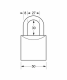 2950EURD | Brass padlock - Hardened steel shackle - 6 pin cylinder - reversible key - Keyed Different alt_view_2