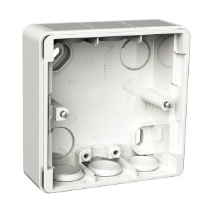Exxact 1 gang surface IP44 low white