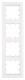 Four gang frame, Desgin CUBIC, white, EV105304 Schrack Technik main