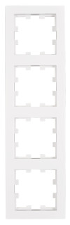 Four gang frame, Desgin CUBIC, white, EV105304 Schrack Technik