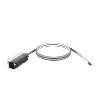shielded cord set, Modicon X80, 20-way terminal, one end flying leads, 3m main