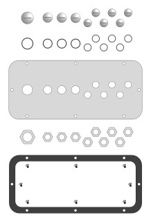 WSA Cable entry gland plate for type B, with 10 entries, WSAFA0B1-- Schrack Technik