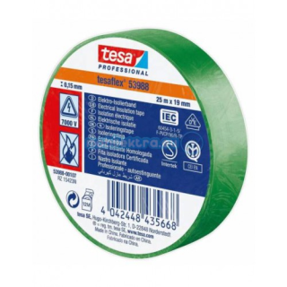 Izolācijas lenta Tesa, zaļa, W: 19mm; L: 20m; Thk: 0.15mm main