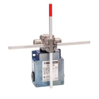Limit switch, XCKMR, stay put crossed rods lever 6 mm, 2x(2 NC), slow, Pg13, XCKMR54D1 main