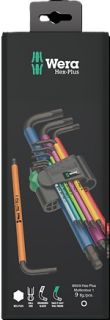 950/9 Hex-Plus Multicolour 1 SB Набор Г-образных ключей, метрических, BlackLaser, 9 предметов, 05073593001 Wera main