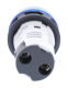 Monolithic pilot light, Harmony XB7, plastic, blue, 22mm, integral LED, 24V AC DC alt_view_2
