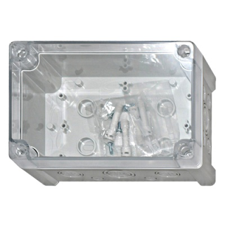 Enclosure ABS, transparent cover, 187x122x90 mm, metric main