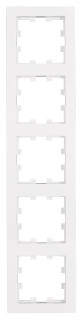 Five gang frame, Design CUBIC, white, EV105305 Schrack Technik