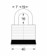 3EURD | Laminated Steel Padlock - Keyed Different alt_view_4
