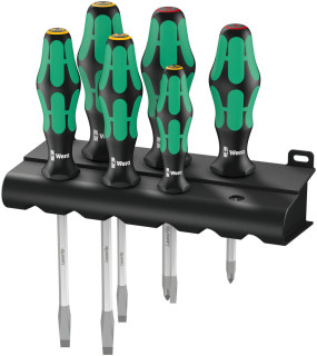 334 SK/6 Rack Набор отверток Kraftform Plus Lasertip + подставка, 6 предметов, 05007680001 Wera main