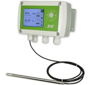 HTS801-M1T5F4K10L65J4D2PC7C1GA6  Humidity / Temperature Sensor, Type: Remote probe up to 180 °C , cable length: 10m, Electrical connection: 2 x M16 cable gland, Digital output: Ethernet-PoE , Display: 3.5" TFT display with integrated data logger main