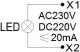LED lamp blue, 230 VAC, 22mm, BZ501217A Schrack Technik alt_view_3