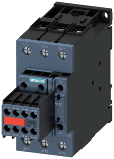 Coupling contactor, AC-3e, 80 A/37 kW/400 V, 3-pole, 24 V DC, 2 NO+2 NC, scre..., 3RT2038-1KB44-3MA0, Siemens main