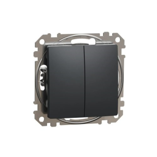 Switch, Sedna Design & Elements, 2-circuits, 10AX, PRO, anthracite main