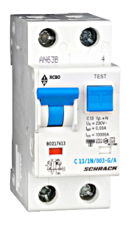 Combined MCB/RCD (RCBO) C13/1+N/30mA/Type A, G, BO217613-- Schrack Technik main