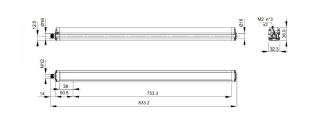SG4-14-075-OO-E SG4 BASE safety light curtain type 4 res=14mm h=750mm edm man/auto coded, main