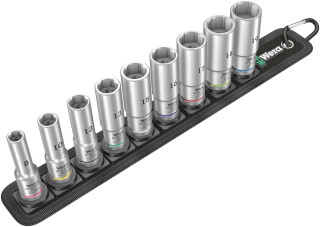 Belt B Deep 1 socket set, 3/8" drive, 9 pieces, 05004545001 Wera main
